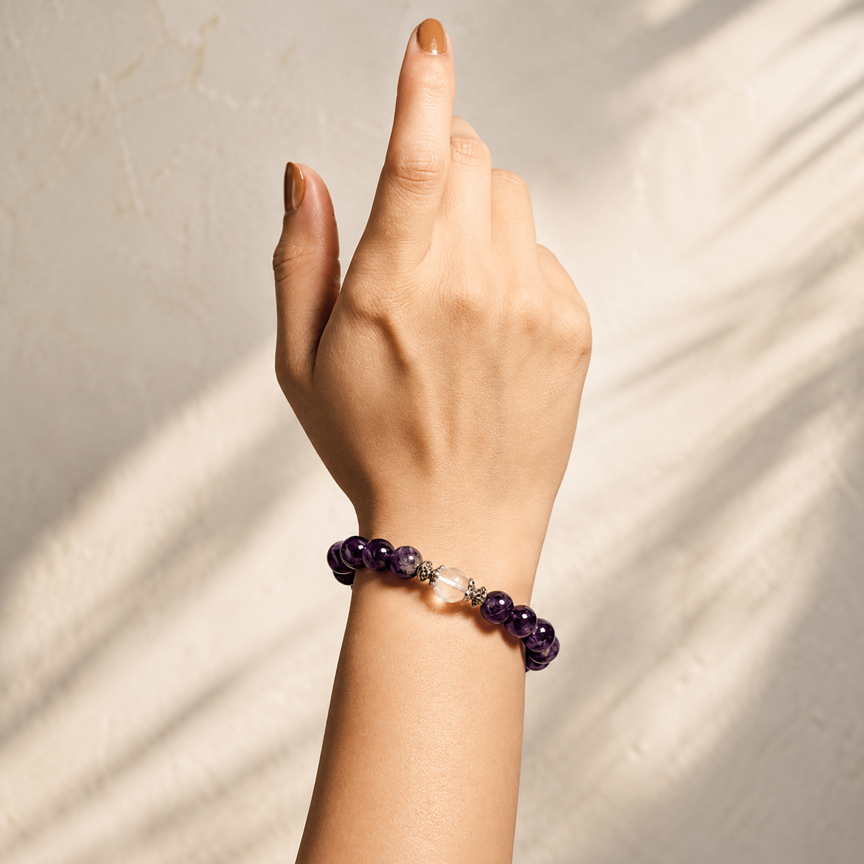 Amethyst Round Bead Bracelet thumbnail 2