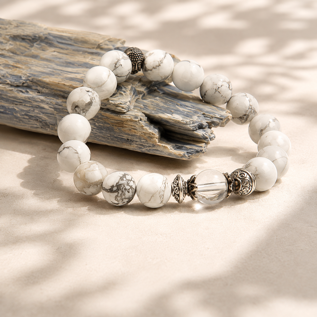 Howlite Round Bead Bracelet thumbnail 3