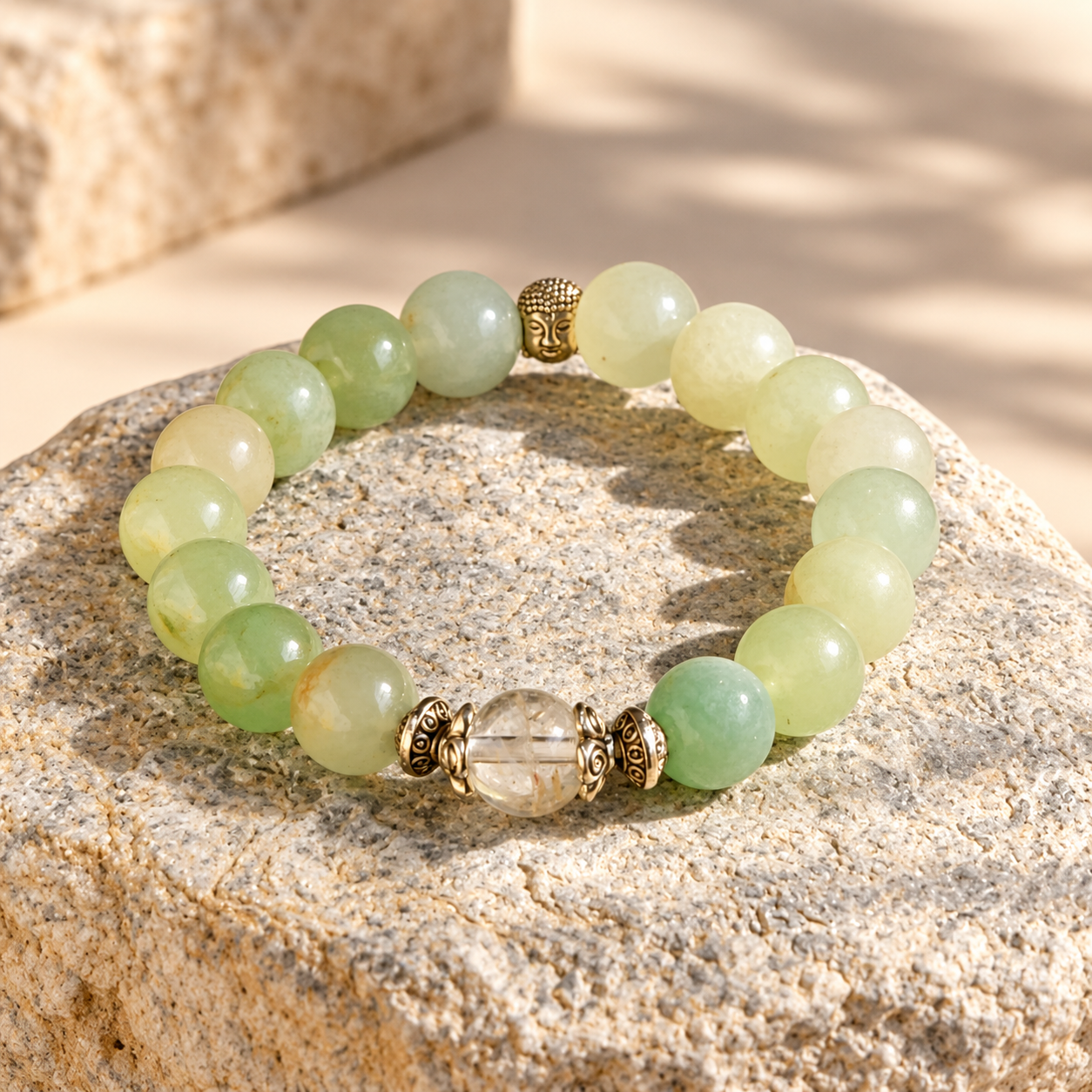 Green Aventurine round Bead bracelet thumbnail 5
