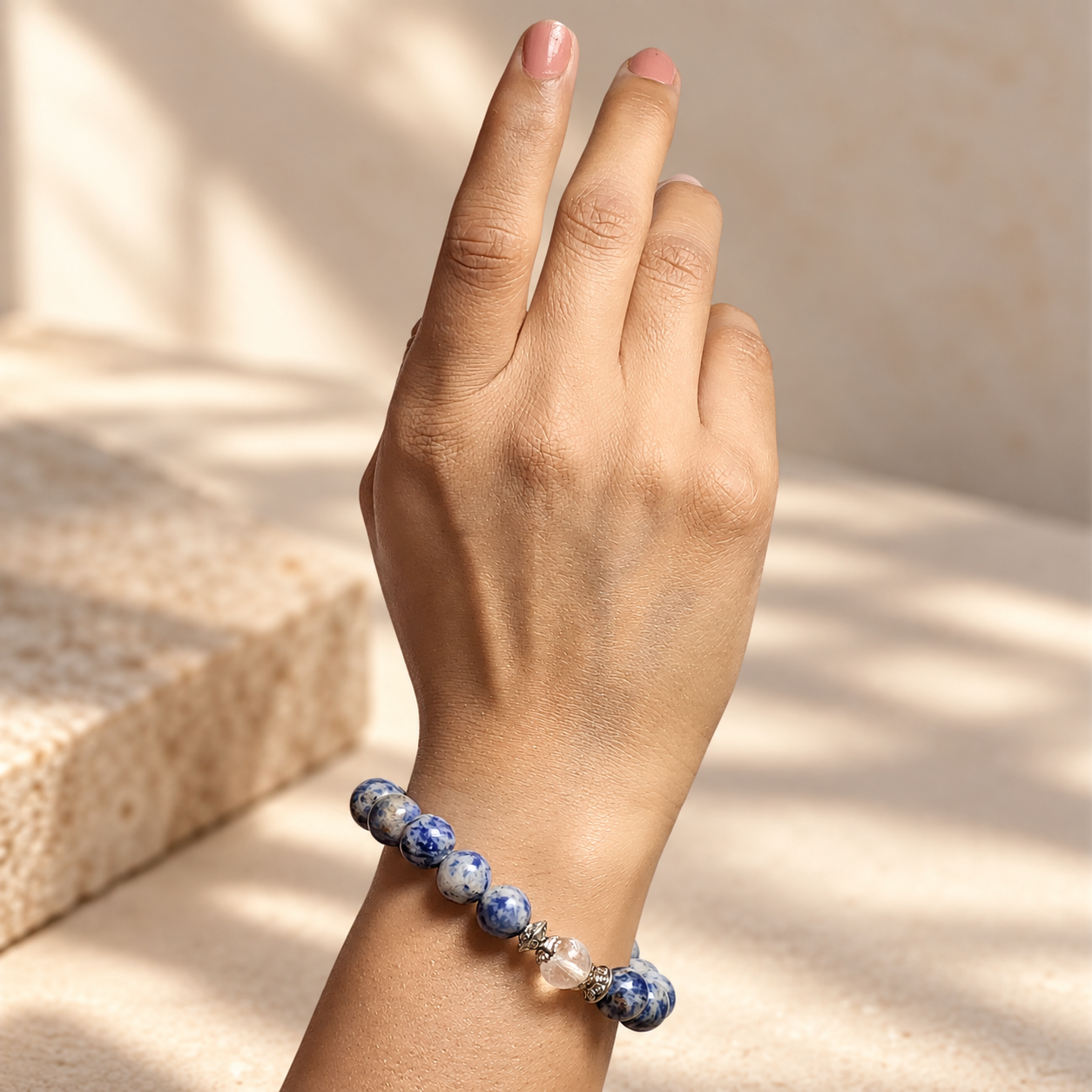 Sodalite Round Beads Bracelet thumbnail 4