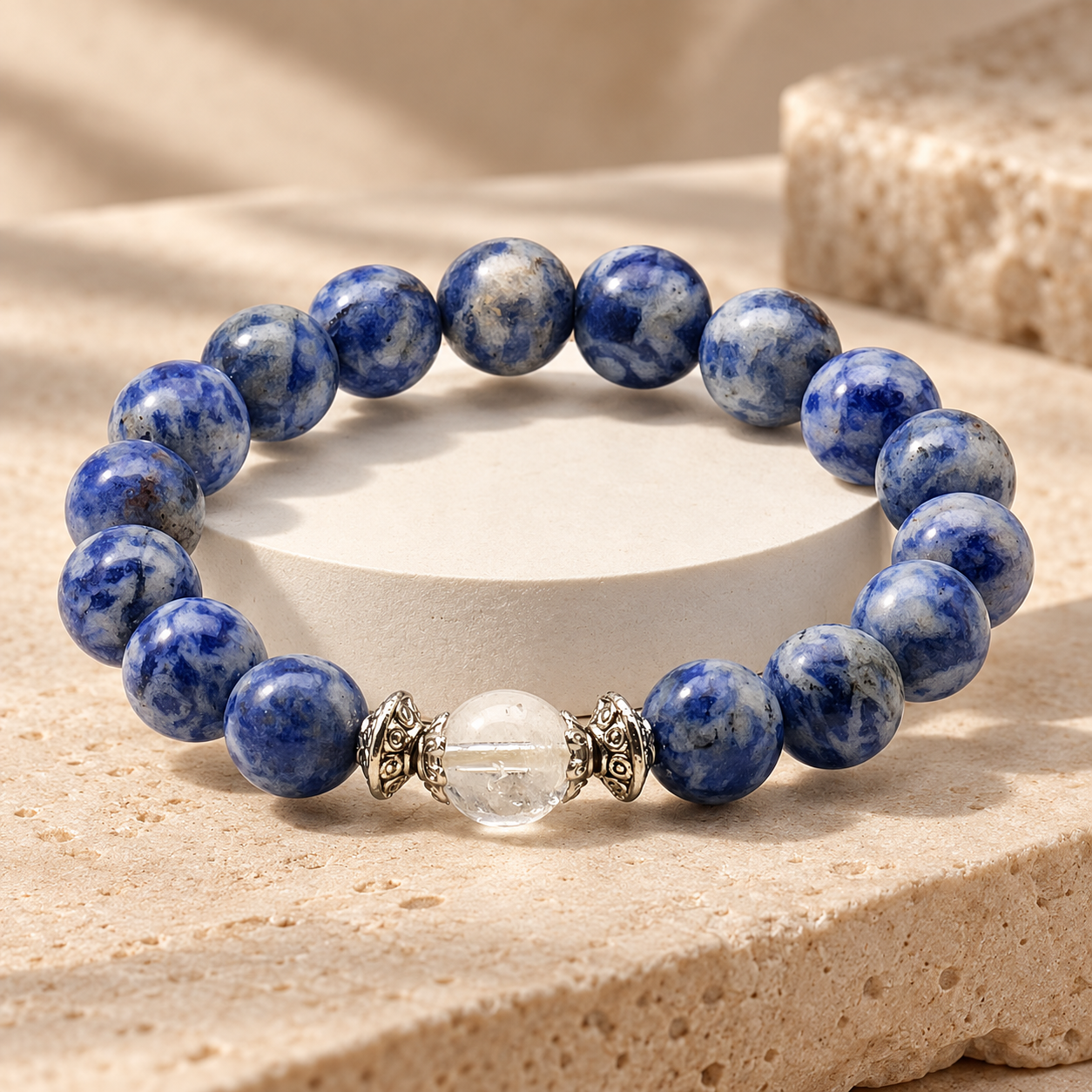 Sodalite Round Beads Bracelet thumbnail 3