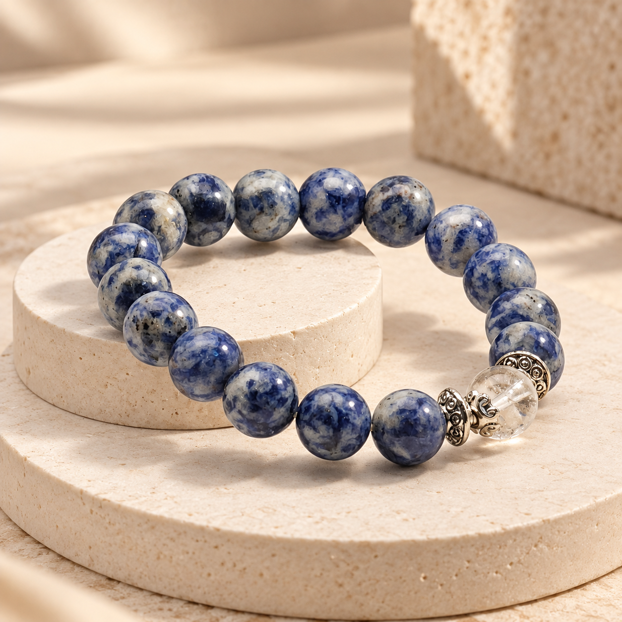 Sodalite Round Beads Bracelet thumbnail 2