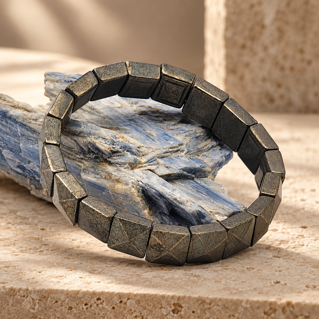 Pyrite  Pyramid  Bracelet thumbnail 4
