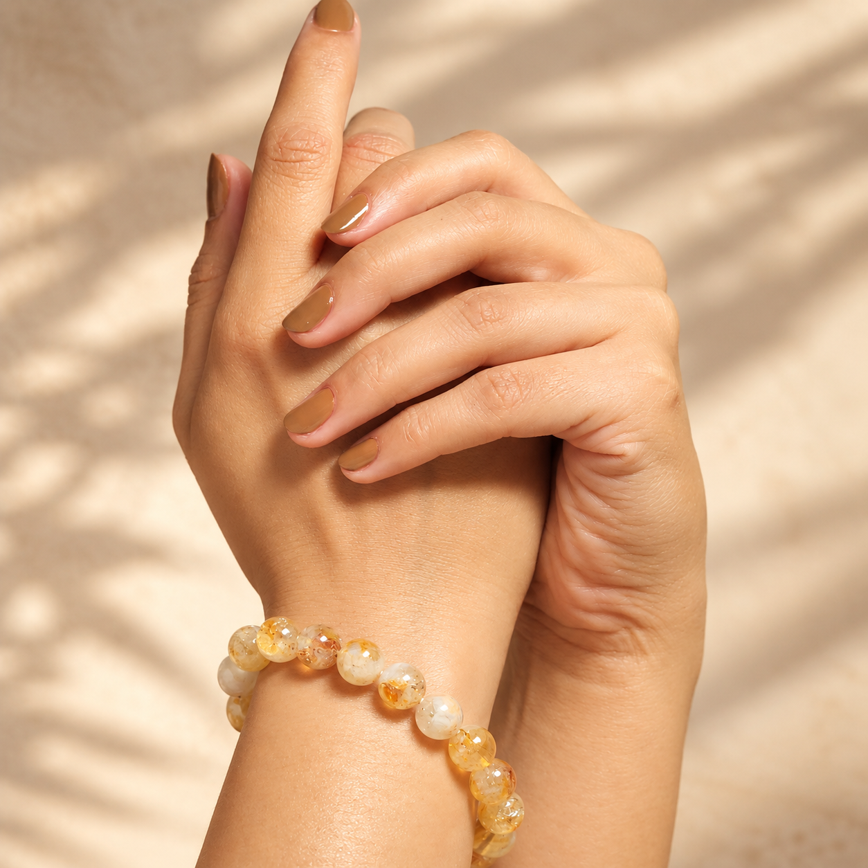 Citrine Round Bead with Buddha Bead thumbnail 4